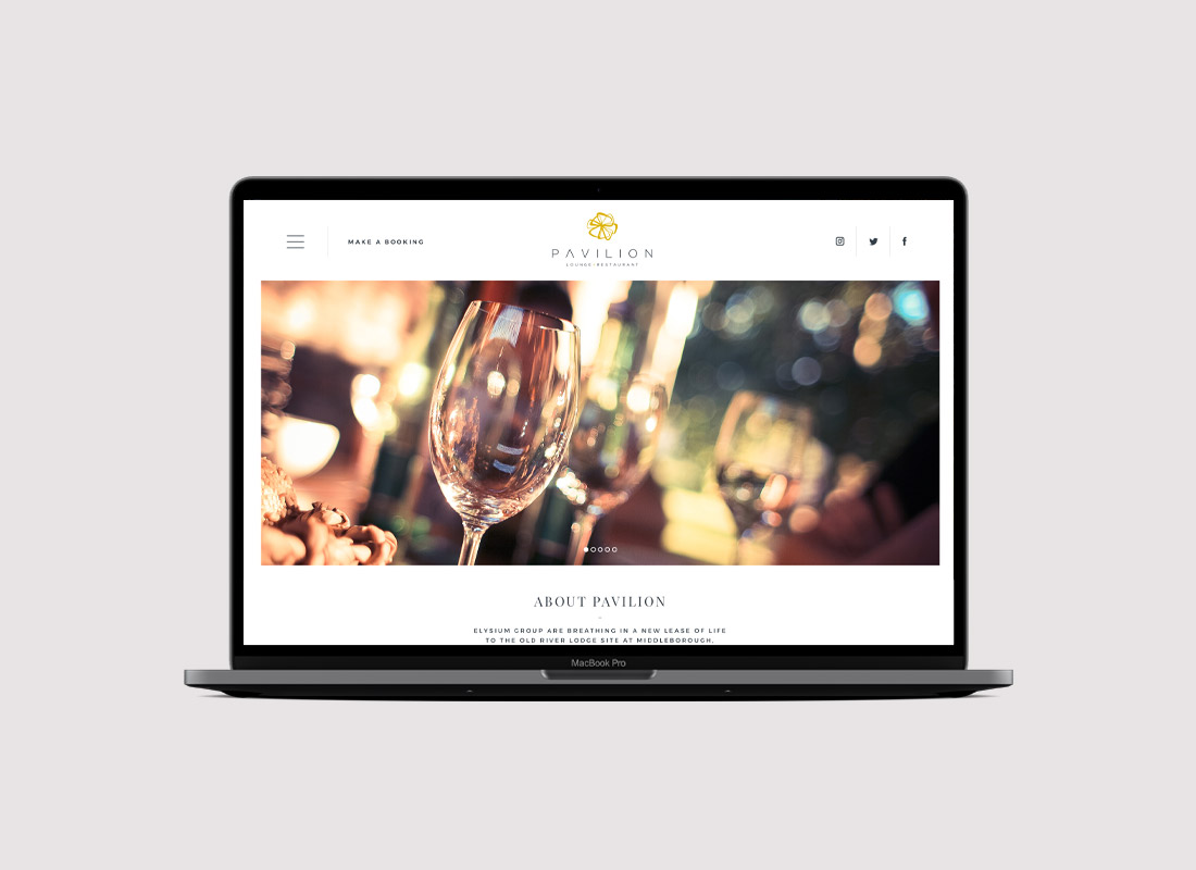 Website design for wine company