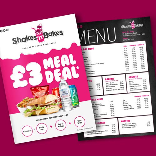 Shakes and Bakes - Flyer Design Essex